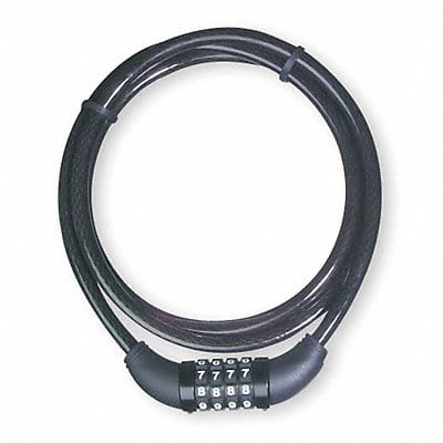 Cable Lock 60 in Braided Steel Black