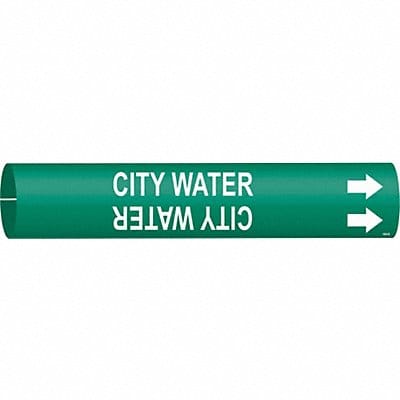 Pipe Marker City Water 13/16in H 4/5in W