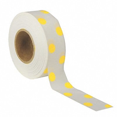 Flagging Tape Wh/Yllw 300 ft x 1-3/16 In