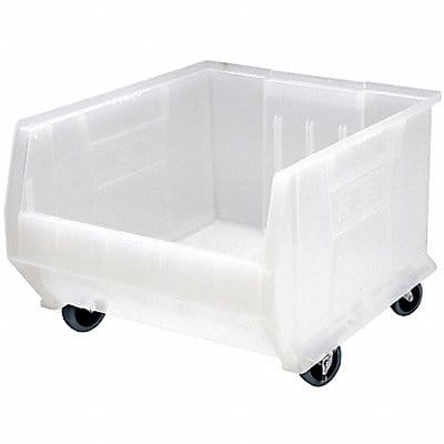 Mobile Bin Clear Polypropylene 11 in