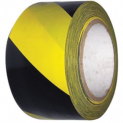 Floor Tape Black/Yellow 2 inx108 ft Roll