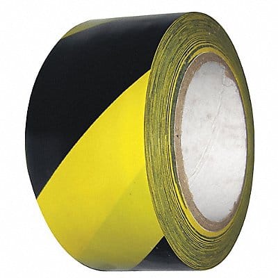 Floor Tape Black/Yellow 2 inx108 ft Roll