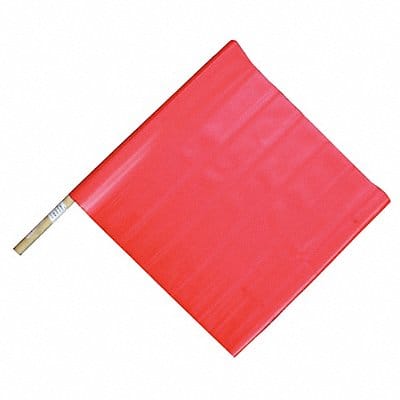 Handheld Warning Flag Red 18 Wx24 H