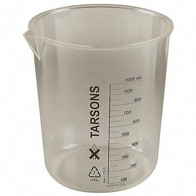 Beaker 1 L 150 mm H 140 mm Dia PK3