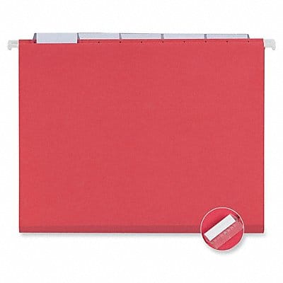 Hanging File Folders Letter Red PK25