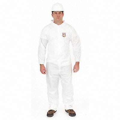 Collared Coverall Open White M PK25