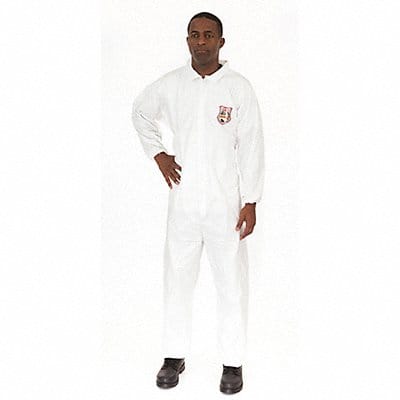 Collared Coverall Elastic White L PK25