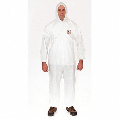 Hooded Coverall Elastic White M PK25