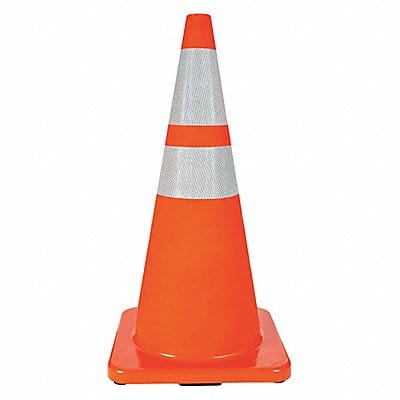 Traffic Cone 28 in H PVC Orange