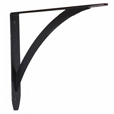 Shelf Bracket Black 7-1/4 L x 9-3/4 H