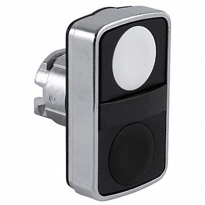 Non-Illum Push Button No Legnd Black/Wht