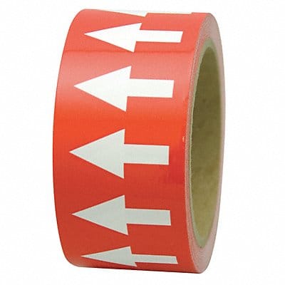 D4933 Arrow Tape Red 1in W 108ft Roll L