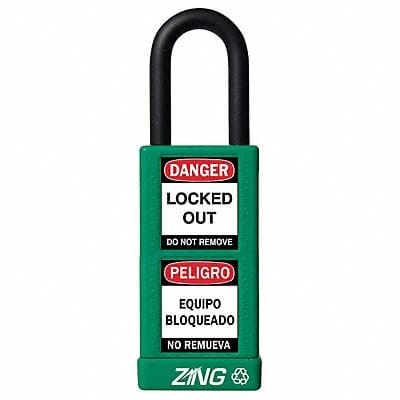 Lockout Padlock KD Green 3 H