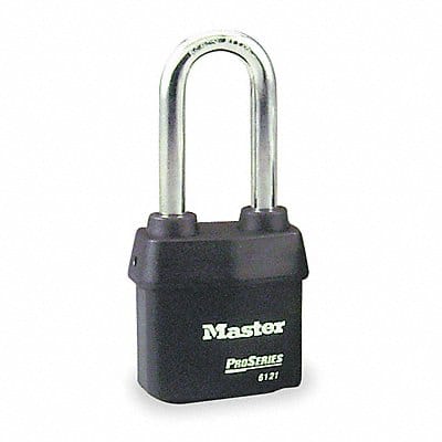 Keyed Padlock 7/8 in Rectangle Black