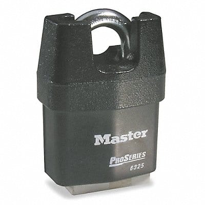 Keyed Padlock 7/8 in Rectangle Black