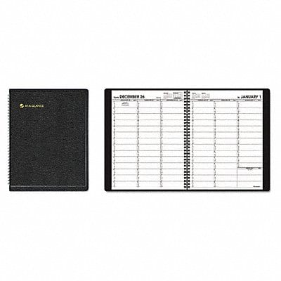 Planner Weekly 8-1/4 x 10-7/8in Black