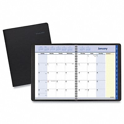 Planner Monthly 8-1/4 x 10-7/8in Black