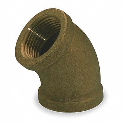 45 Elbow Red Brass 1 1/4 in Female NPT