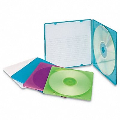 CD/DVD Slim Case Assorted Colors PK10