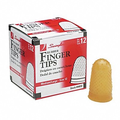 Rubber Finger Tips Size 12 M/L PK12