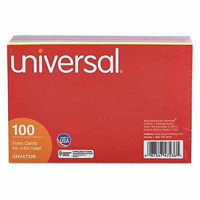 Index Cards Ruled 4 x 6 PK100