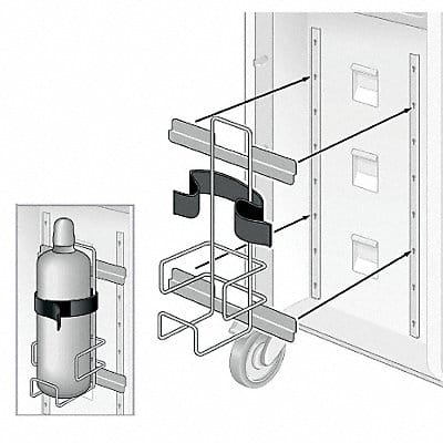 O2 Tank Holder Low Profile 4inDia.Tank