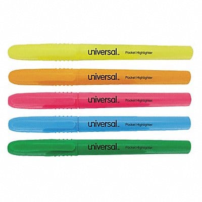 Highlighter Pen Chisel Assorted PK5