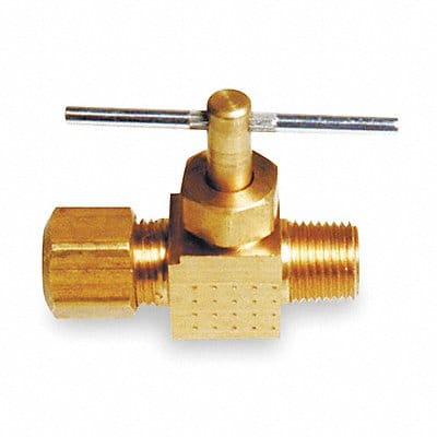 Needle Valve Straight Brass 1/4 In.