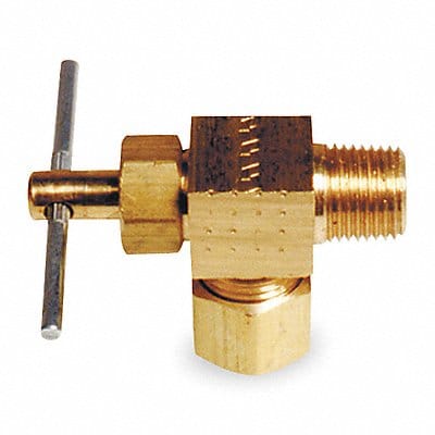 Needle Valve Angled Brass 1/8 x 1/4 In.