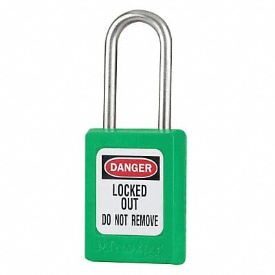 Lockout Padlock KA Green 1-13/16 H PK12