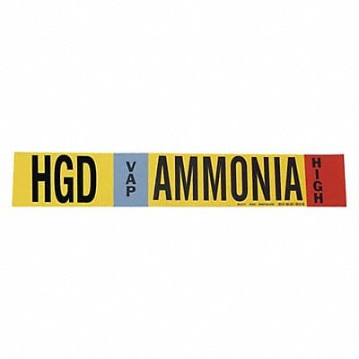 Pipe Marker Ammonia 4 in H 24 in W