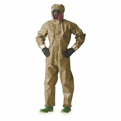 D2222 Hooded Coveralls 3XL Tan Tychem 5000 PK6