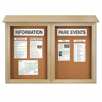 Enclosed Bulletin Board Tack 52x40 In.