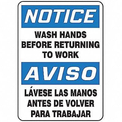 Spanish-Bilingual Notice Sign 14 X10