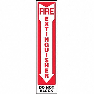 Fire Extinguisher Sign 18X4 PLSTC