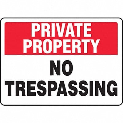 Private Property Sign 10 X14 Vinyl