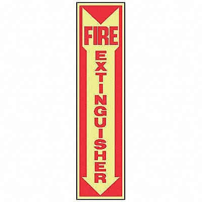 Fire Extinguisher Sign 18X4 R/YEL