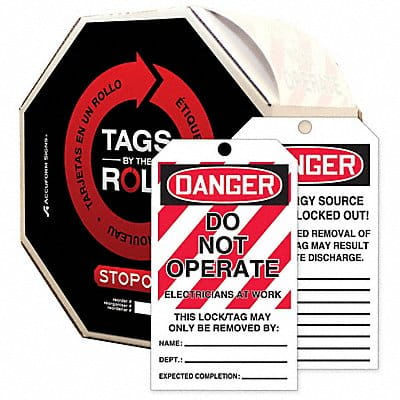 Danger Tag By The Roll 6-1/4X3 PK100