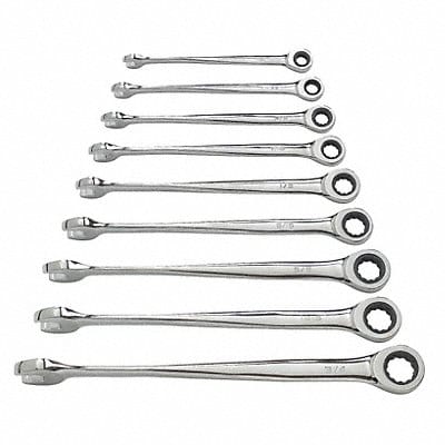 Ratcheting Wrench Set SAE 12 pt. 9pcs