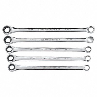 Ratcheting Wrench Set Metric 12 pt. 5pcs