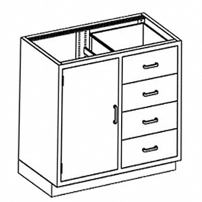 Base Cabinet (4) Drawers and Compartment