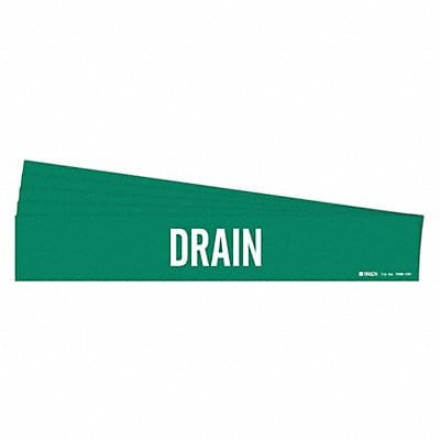 Pipe Marker Adhesive White Drain PK5