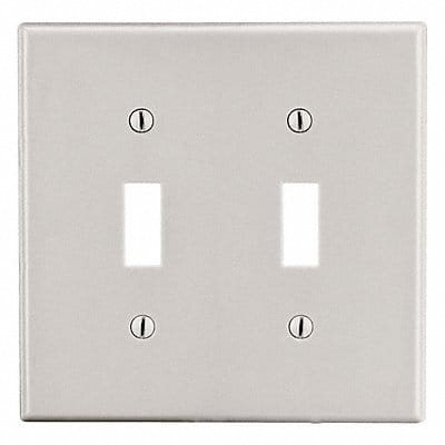 Toggle Switch Wall Plate Brown 2 Gangs