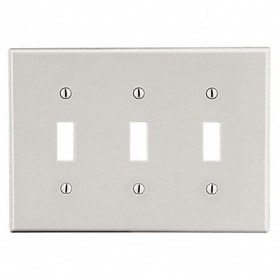 Toggle Switch Wall Plate Brown 3 Gangs