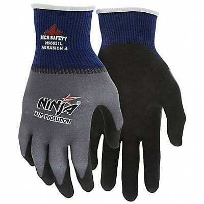 Gloves Black/Gray L PK12