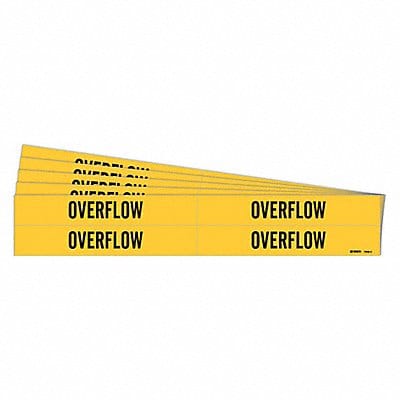 Pipe Marker Adhesive Black Overflow PK5