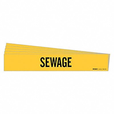 Pipe Marker Adhesive Black Sewage PK5