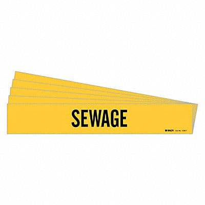 Pipe Marker Adhesive Black Sewage PK5