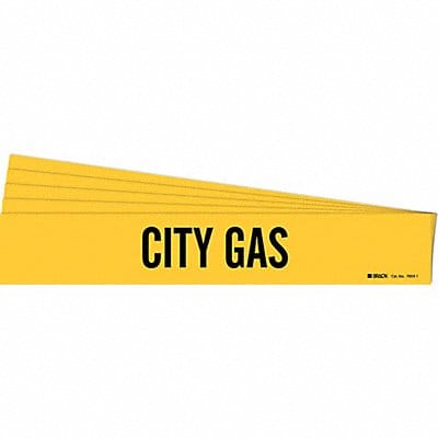 Pipe Marker Adhesive Black City Gas PK5