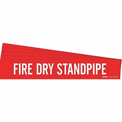 Pipe Marker White Fire Dry Standpipe PK5